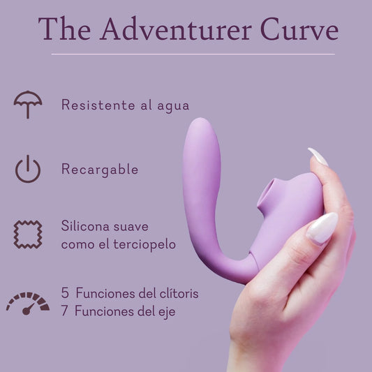 The Adventurer Curve - Vibrador de Doble Acción con Presión de Aire