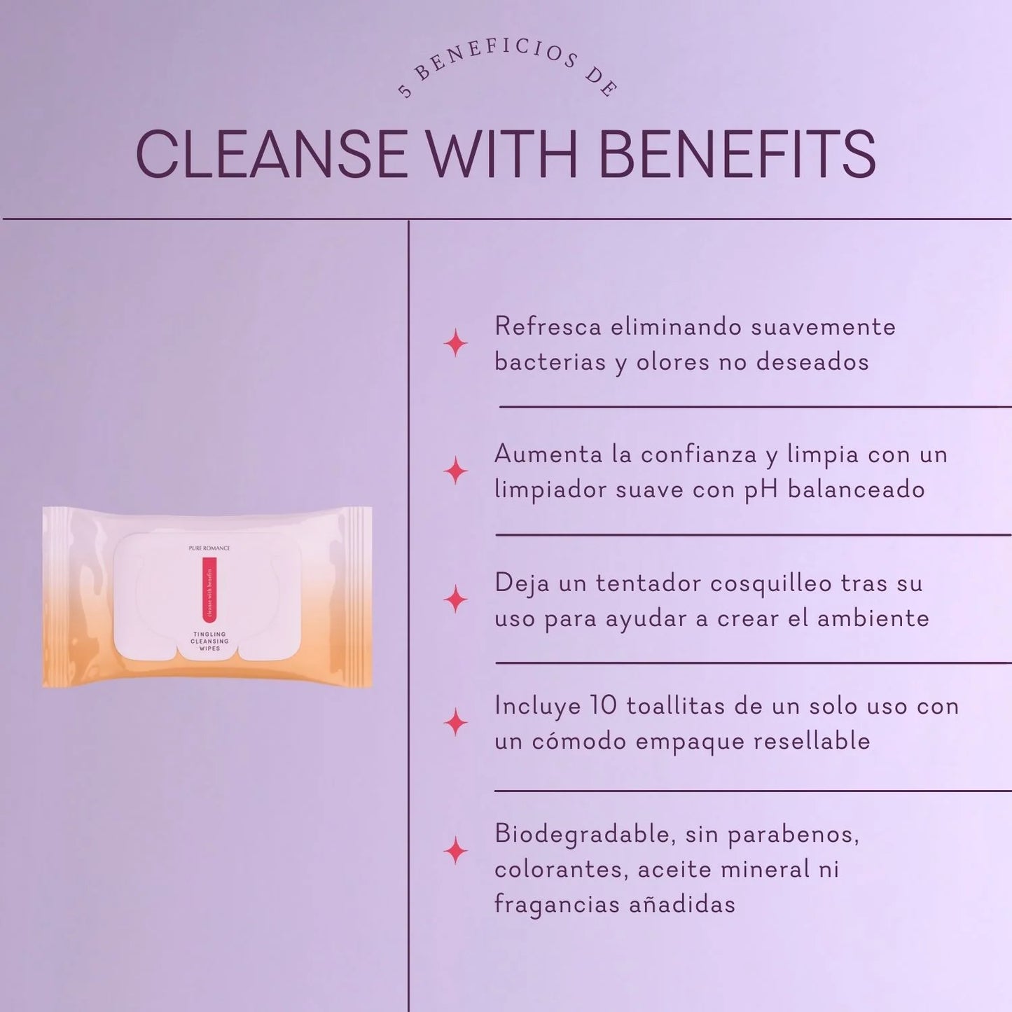 Cleanse With Benefits - Toallitas húmedas