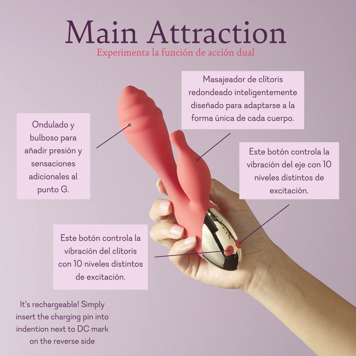 Main Atraction - Vibrador de Doble Acción