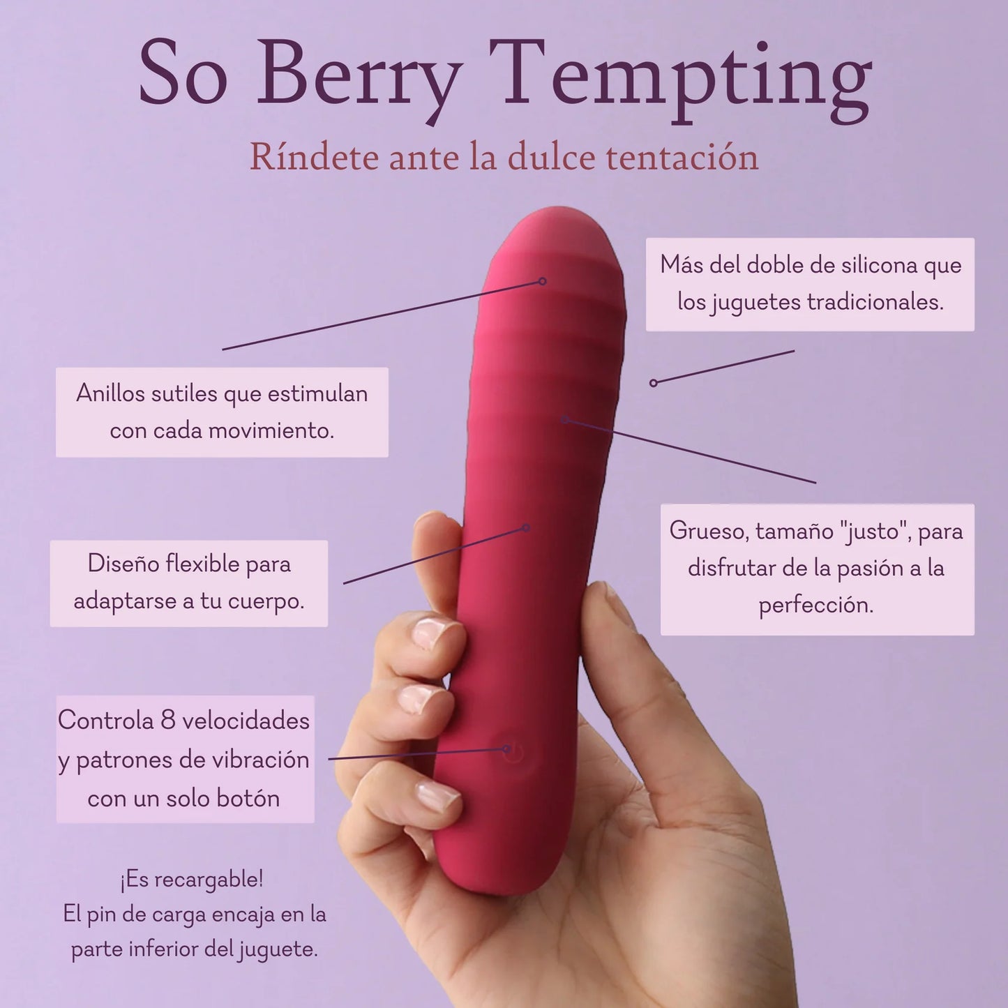 So Berry Tempting - Vibrador V-ginal Ultra Suave