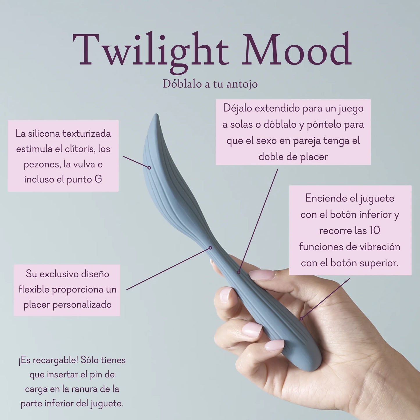 Twilight Mood - Vibrador de Varita Flexible