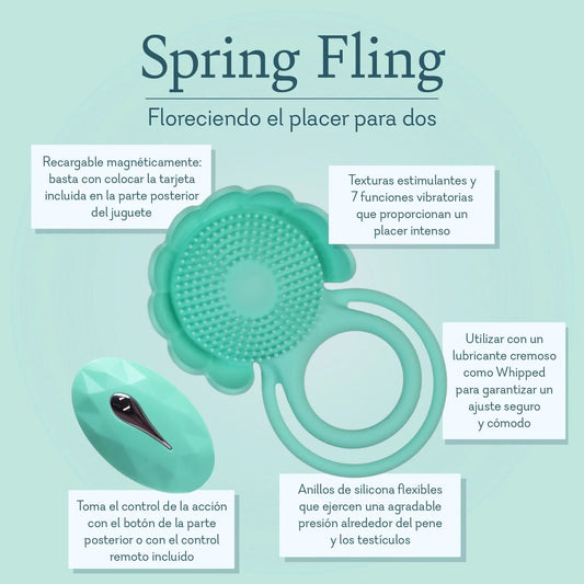 Spring Fling - Anillo de p-ne doble texturizado