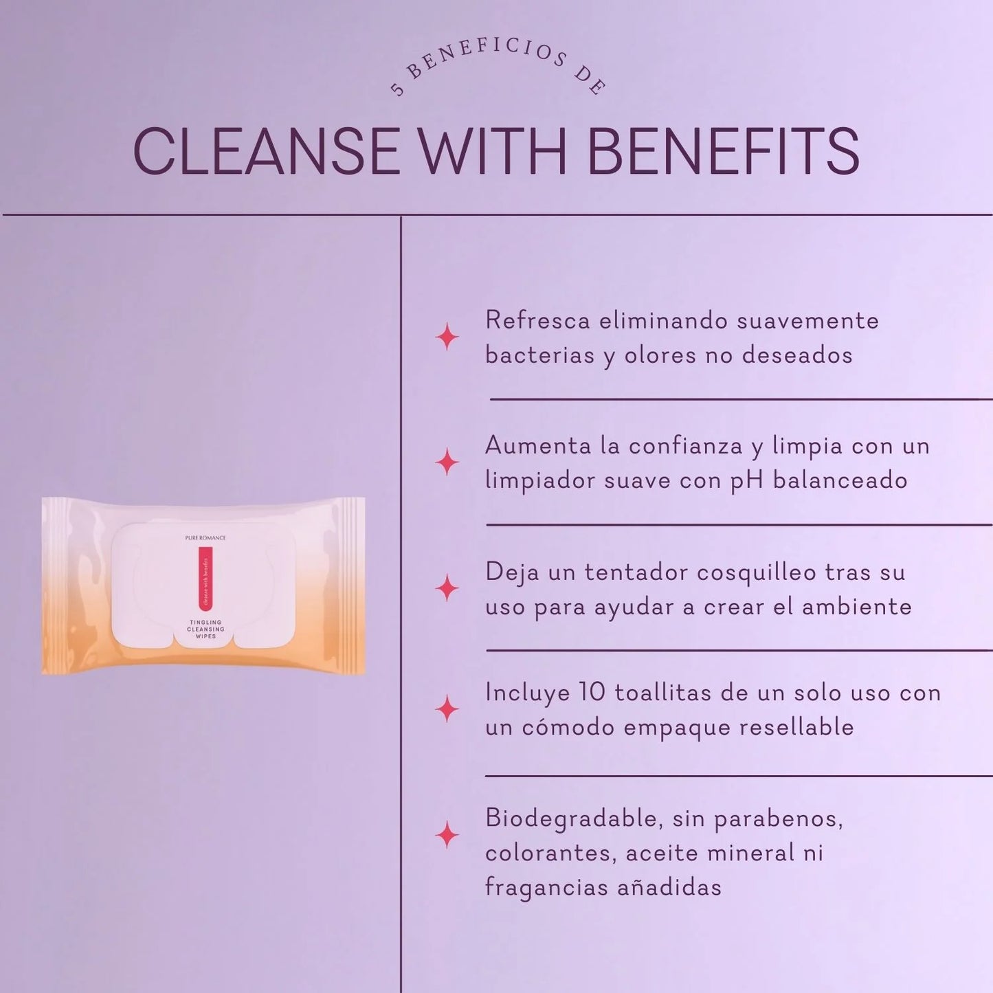 Cleanse With Benefits - Toallitas húmedas