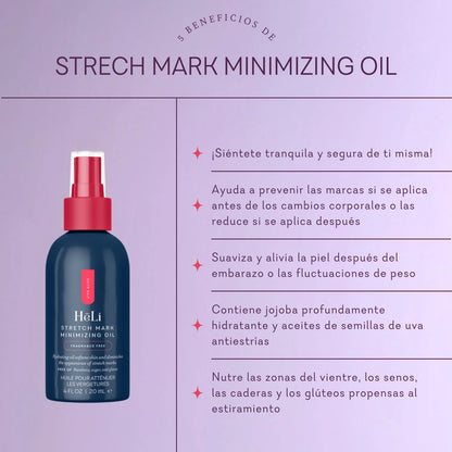 HēLi - Stretch Mark Minimizing Oil (Aceite minimizador de estrías)